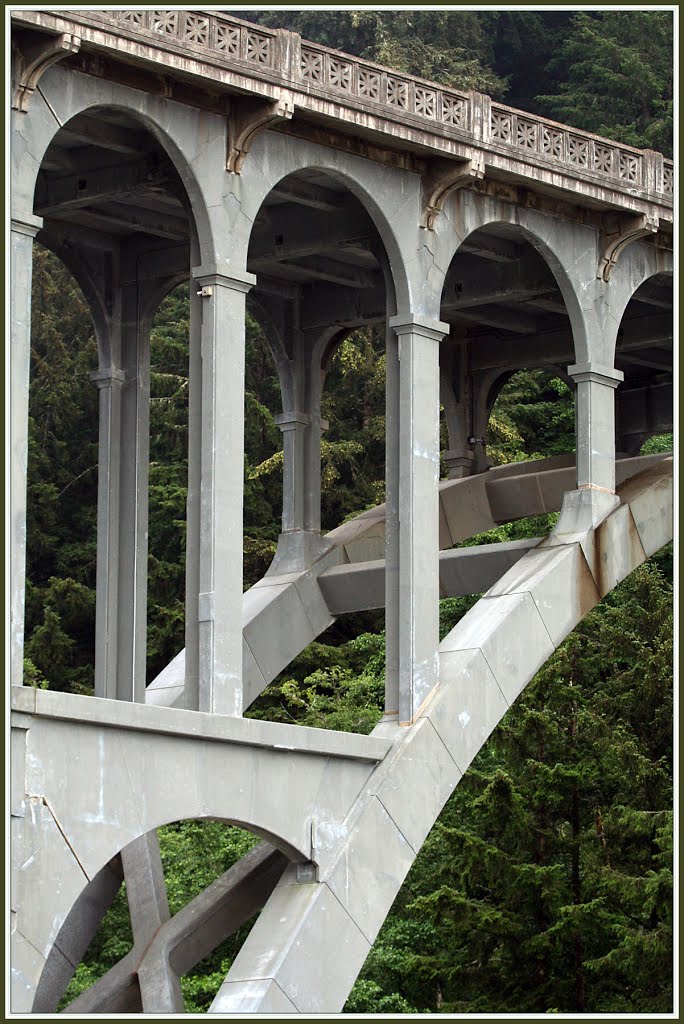 Cape Creek Bridge - Heceta Head Viewpoint (suz) by Suzi in Oregon