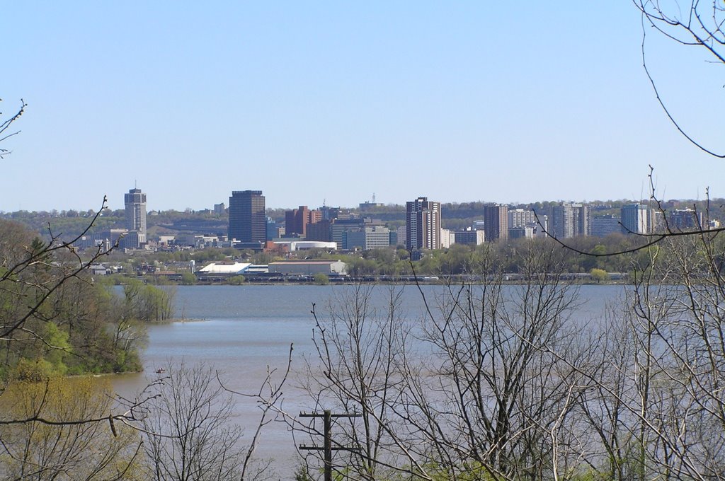 Hamilton downtown from Rock Garden parking lot at RBG by Boris Gjenero