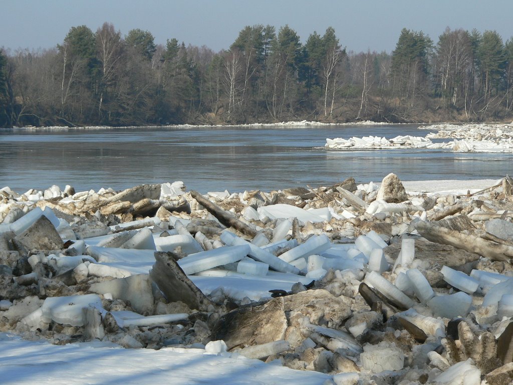 Ice on the River by detlef peters