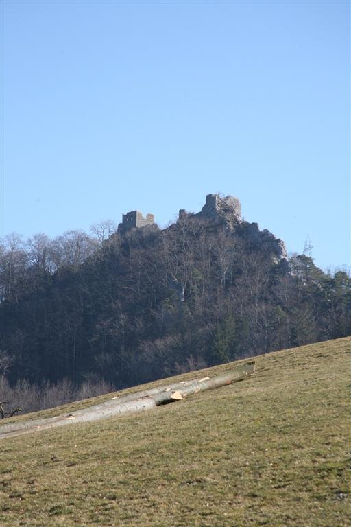 View from the path. Alt Bechburg Schloss. Switzerland. by Tom Waugh