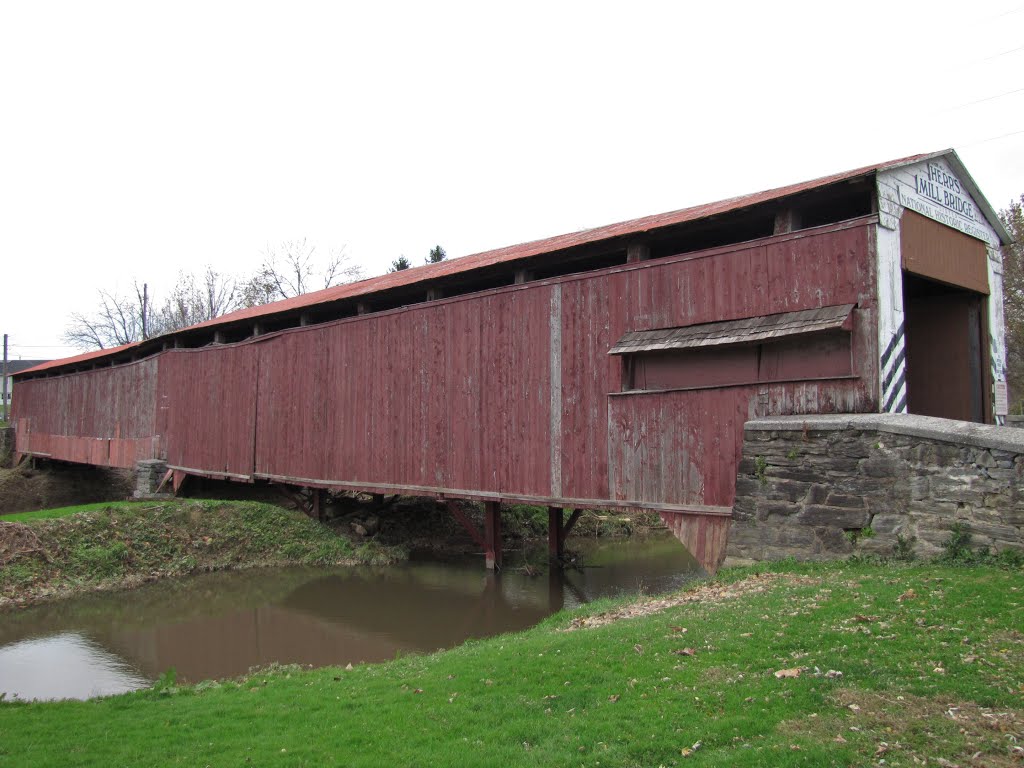 Herrs Mill Covered Bridge from SW by Chris Sanfino