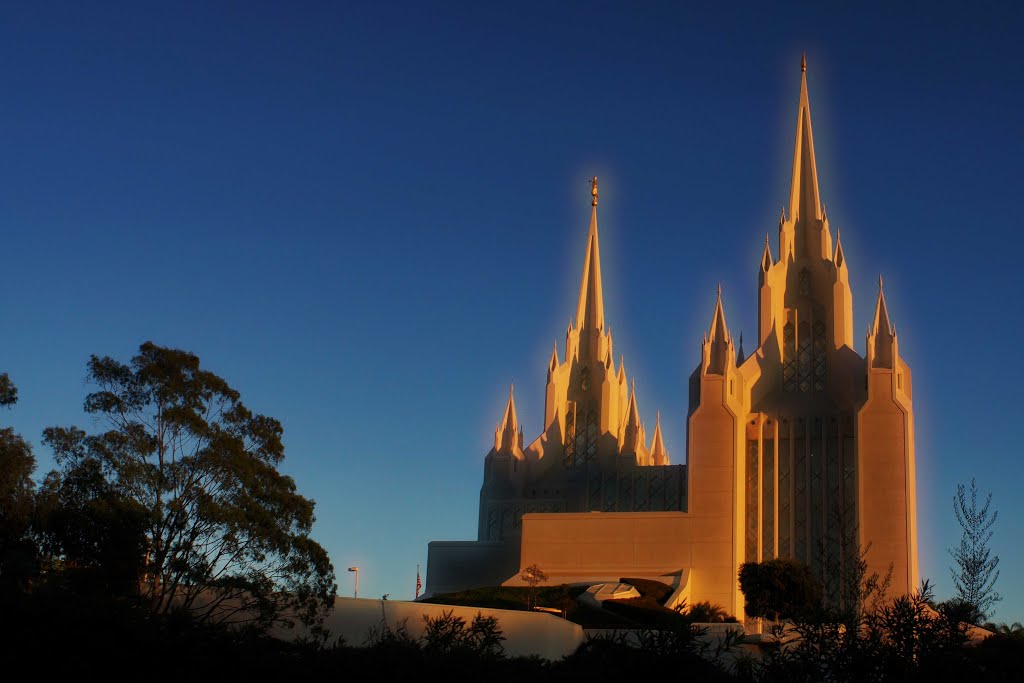 Connected to God - Mormon Temple in La Jolla, California by Volker P. Schenk