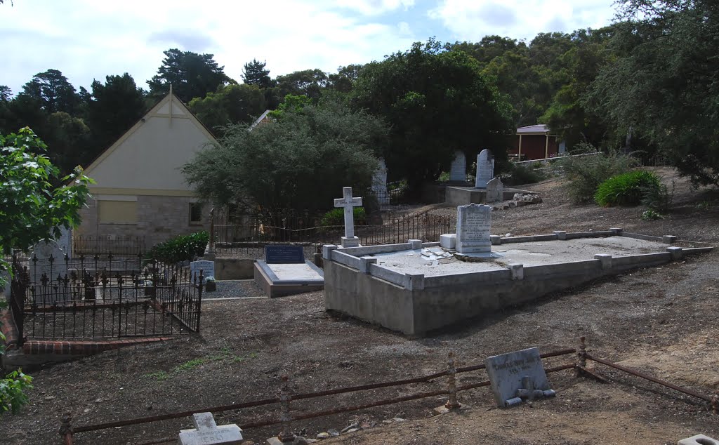 View west across early graves by Phaedrus Fleurieu