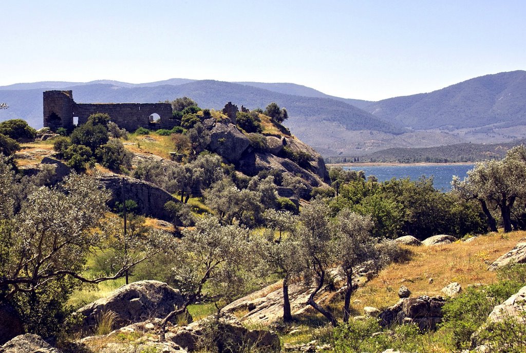 Bafa Gölü - Lake Bafa, SSE view of Heracleia castle ruins 2 near Kapıkırı village by Andreas Czieborowski