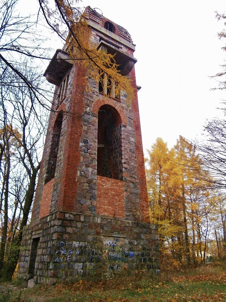 Wieża Bismarcka w parku miejskim w Świdwinie. by barko01