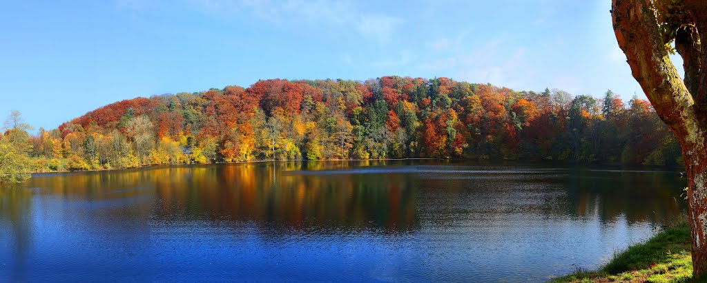 Herbstpanorama vom Maar Ulmen by Heinz Peierl