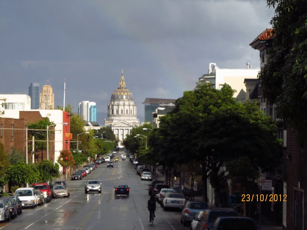 Fulton St. with the Civic Center in the background by Anuar T