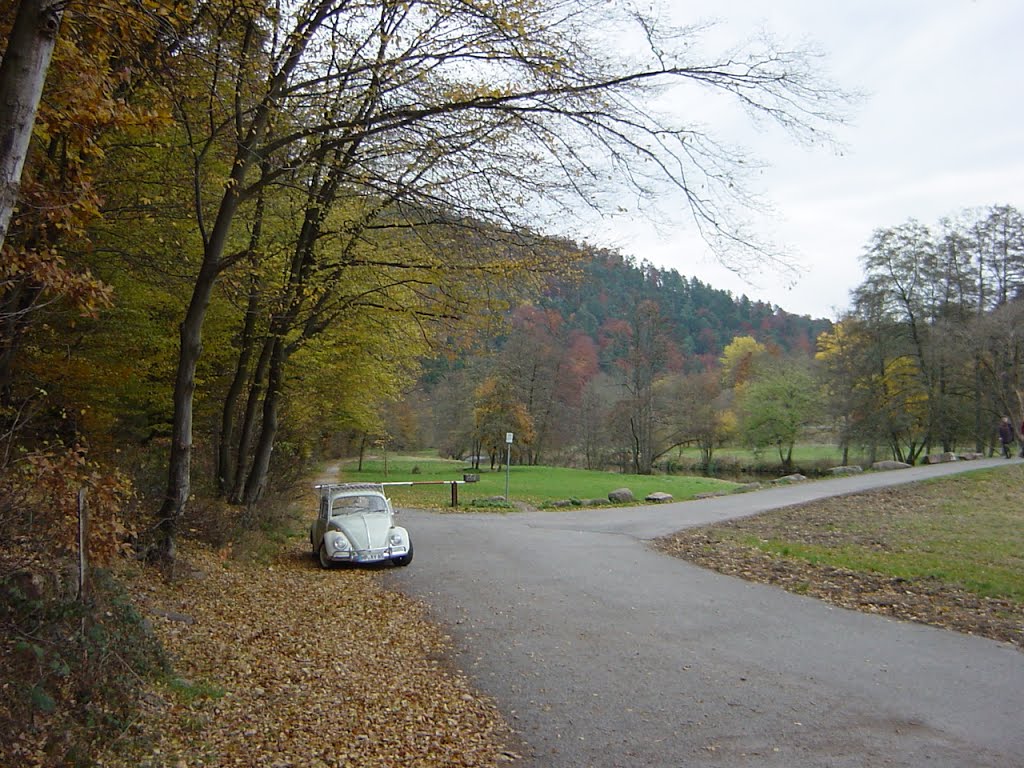 Schöner Platz an der Nagold mit Vrroouumms Reporterwagen by vrroouumm