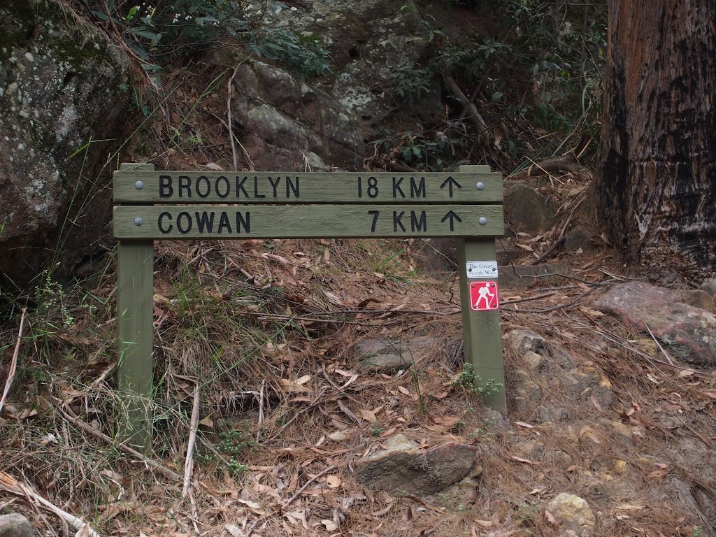 A signs along the Great North Walking trail, going past Berowra by WoollyMittens