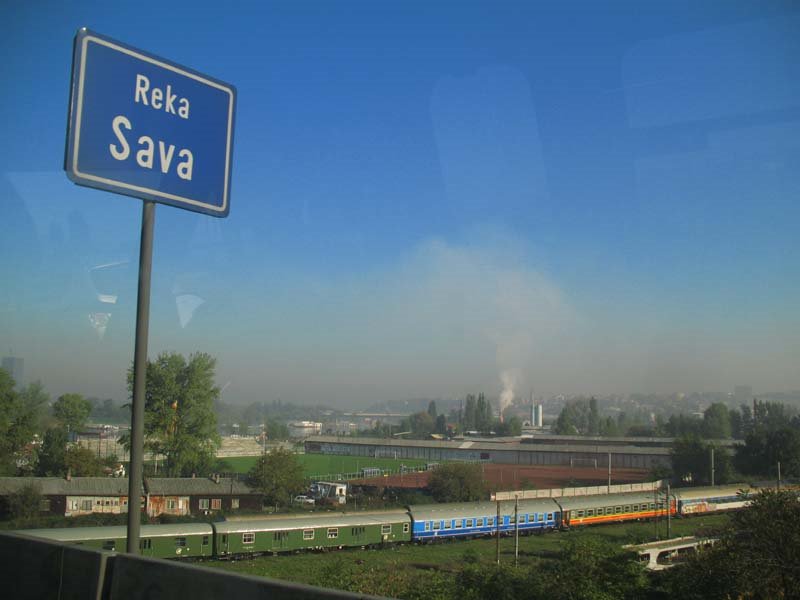 Gazela Bridge Belgrade - pollution by labud