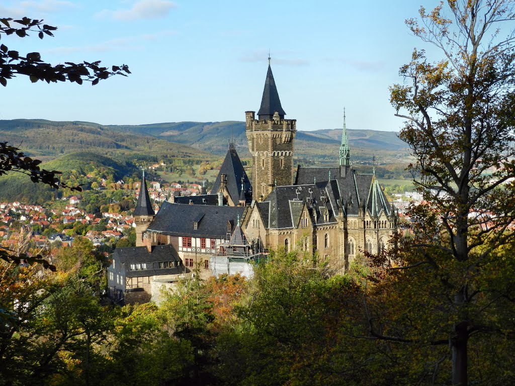 Blick vom Agnesberg auf das Schloss Wernigerode by K. Fischer