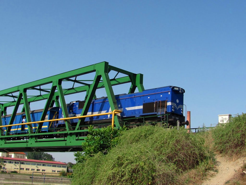 Osijek - A freight train on the bridge by Newman1947