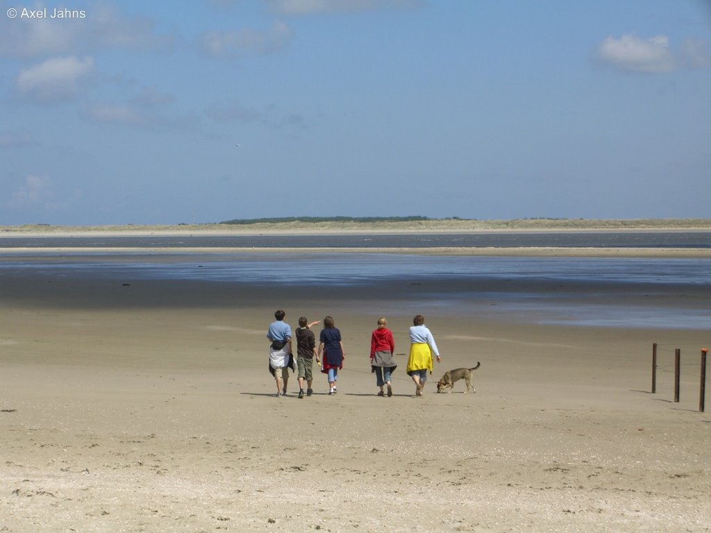 Strand am Ostende mit Blick auf Langeoog by Axel Jahns