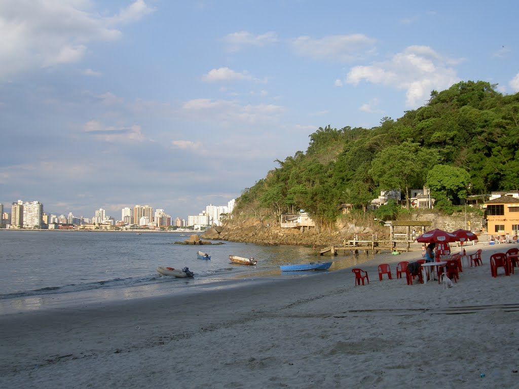 PRAIA DO GÓES COM A PONTA DA PRAIA EM SANTOS EM SEGUNDO PLANO by Althayr de Moraes