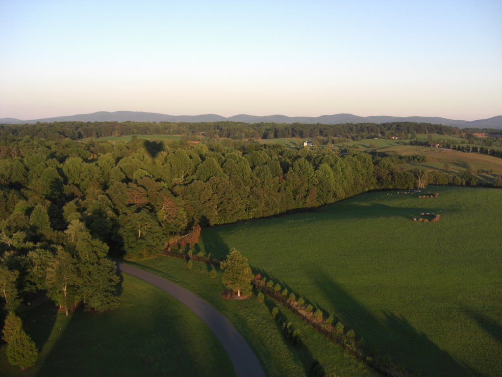 Charlottesville, VA from a hot air balloon by bshoffman