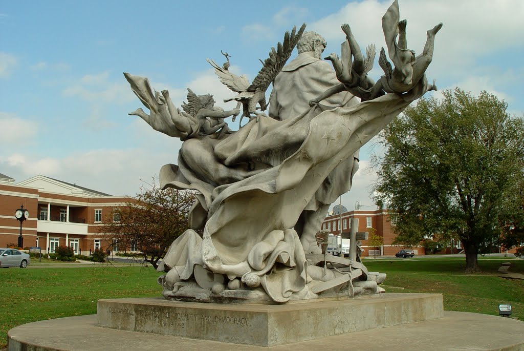 Claremore, OK - Rogers State University Lincoln monument by illinichip