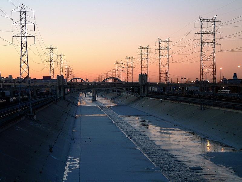 Sunrise, LA River by andybandi