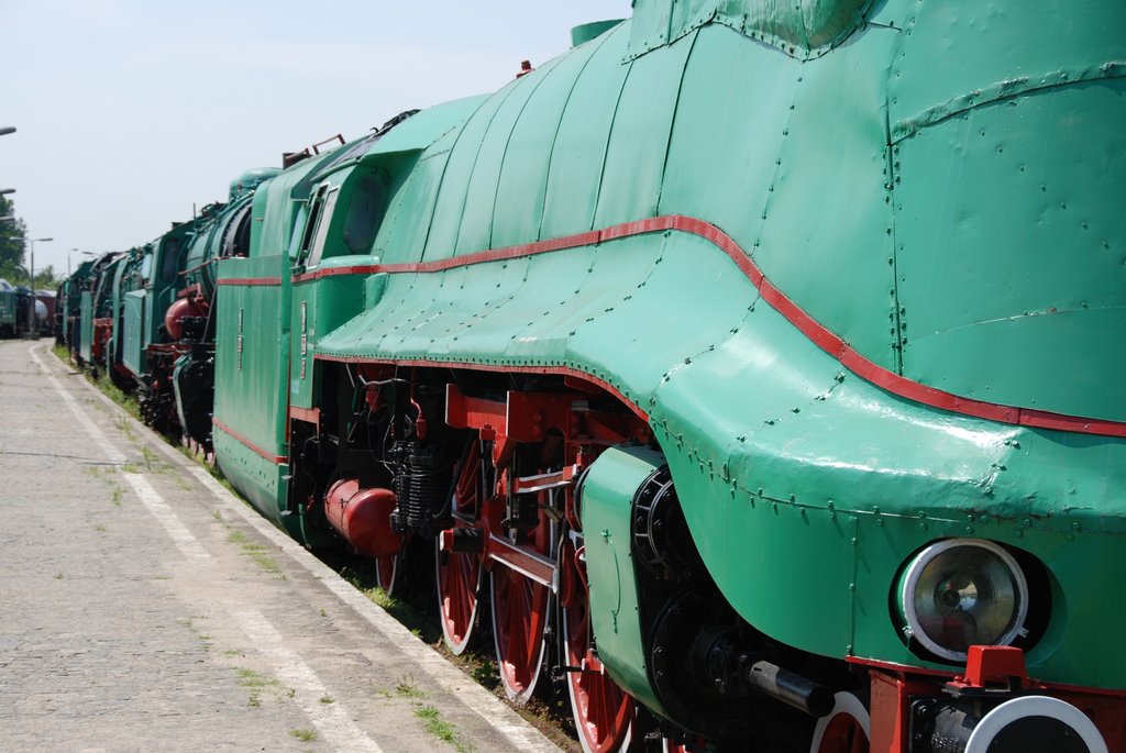 Old trains at Museum of Trains, Warsaw by roman_n