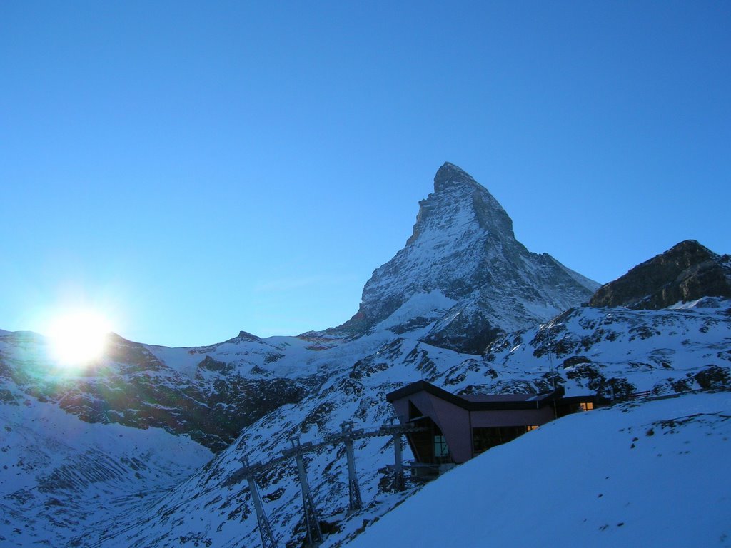 The Matterhorn at Sunset by David C Powell