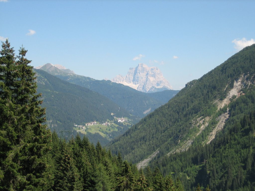 View onto Monte Pelmo seen from Arabba by kapibara