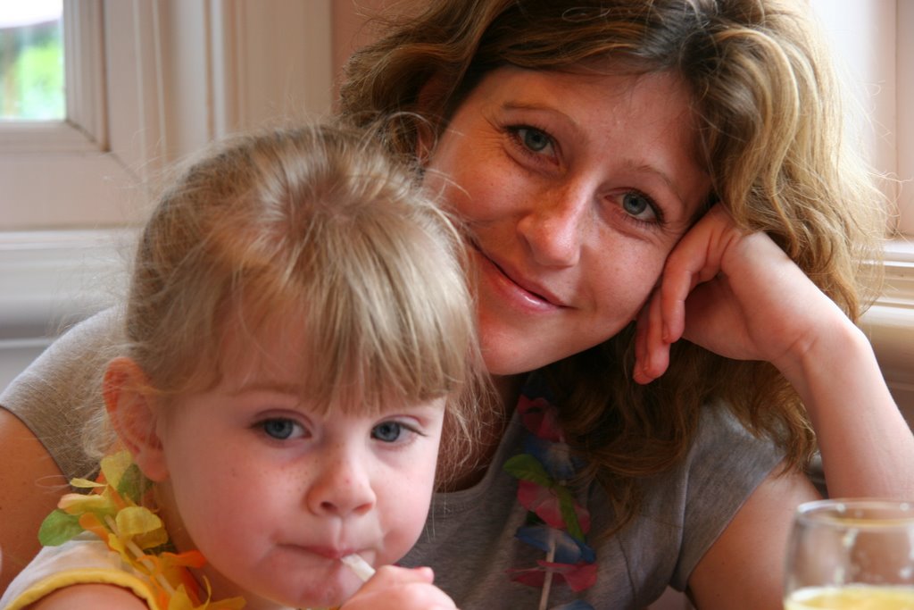 Mom and Lauren at breakfast by Phil McFarlane