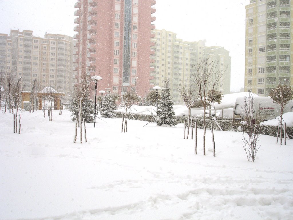 Yasemin park'ta kar manzarası by mrburak