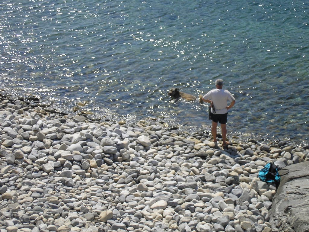 Bucht von La Fosca bei Palamos (hinter den Sandstränden kann auch der Hund mal ins Wasser) by waltraudlahmer