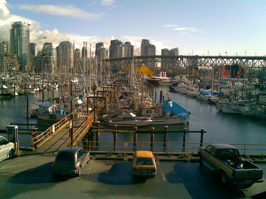 Granville Bridge and Bridges Restaurant (yellow building) by sashaver