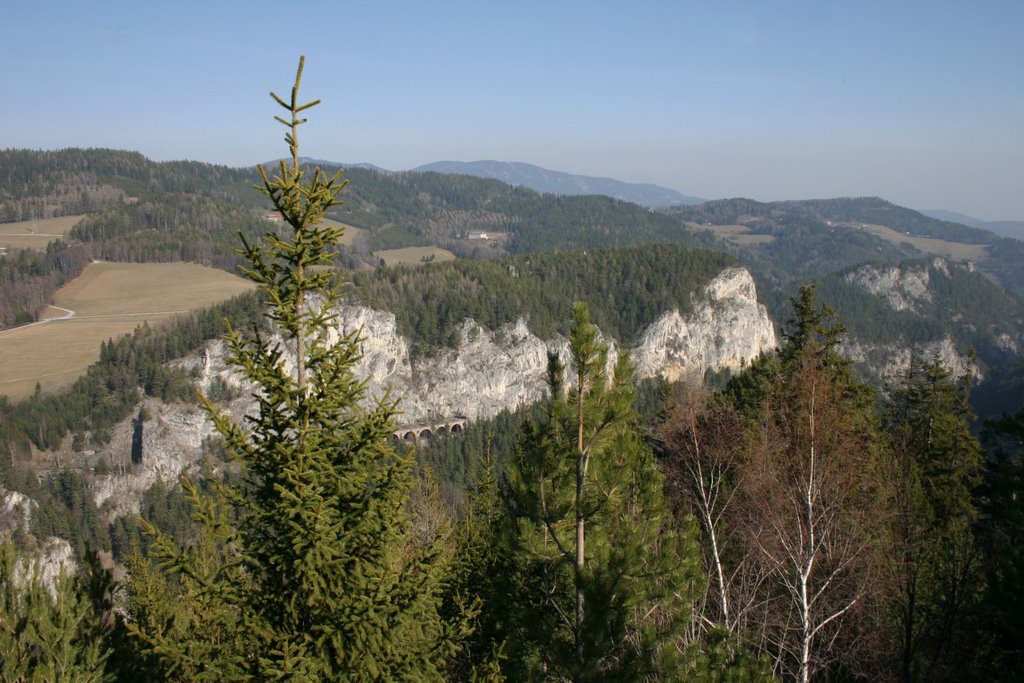 Railway in the rock by MBagyinszky