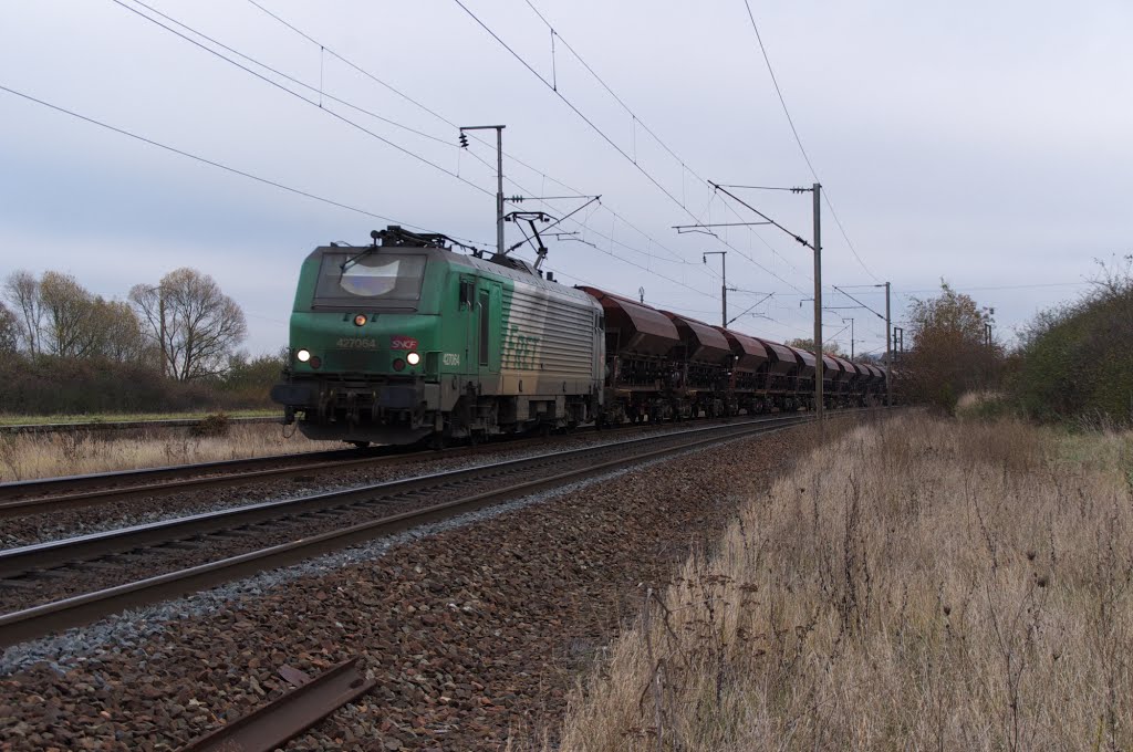 SNCF 4 27064 mit Güterzug durch Courcelles - Sur - Nied / 06.11.2012 by Erhard66802