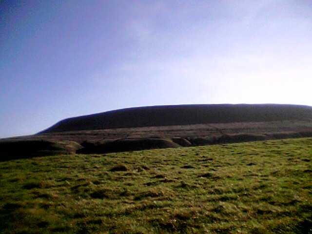 Almost at the top of warsaw hill with pendle hill in the background by chilledoutpaul