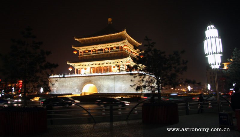 Bell Tower at night by Renjiang Xie of Dalian by chinabootes