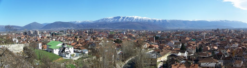 Панорама на Тетово - поглед над Св Никола (Tetovo panorama - wide view over st. Nickolaus Orthodox church) by Dragan Josifoski