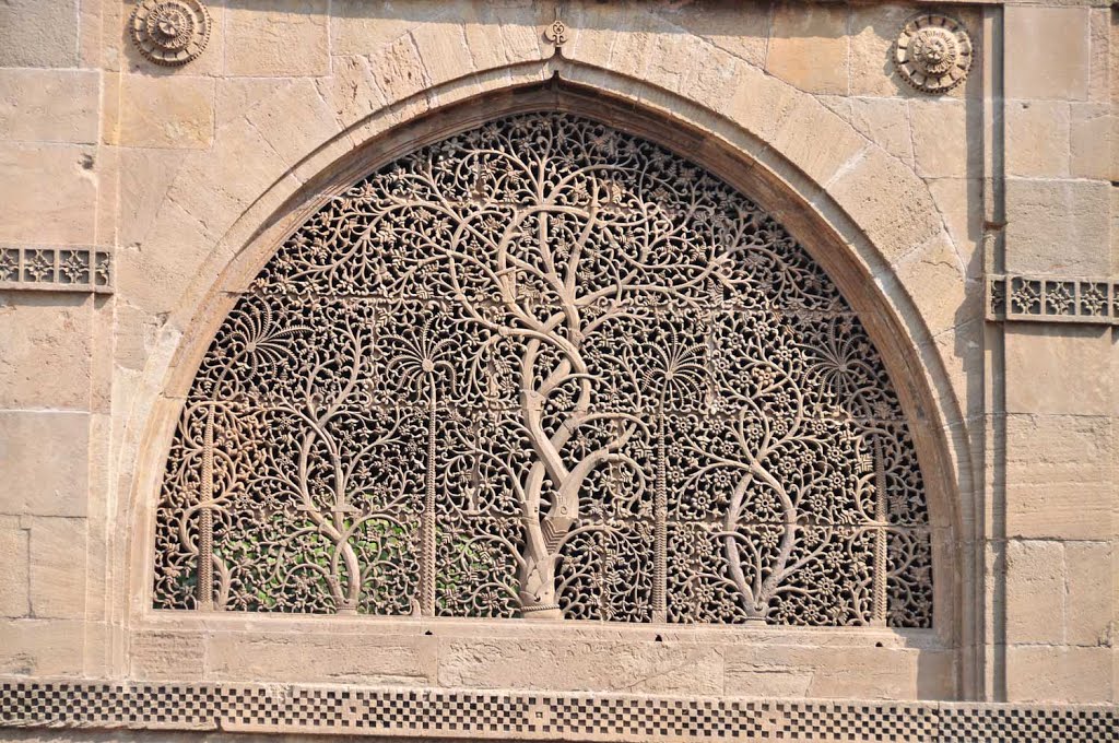 Sidi Saiyad Masjid. Ahmadabad, India by Sergey Brandys