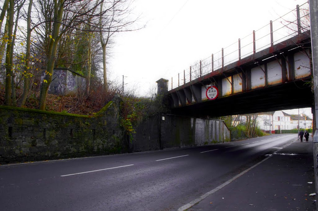 King st Rail Bridge beside Woodside Cemetery paisley scotland by Kingdavidofscotland