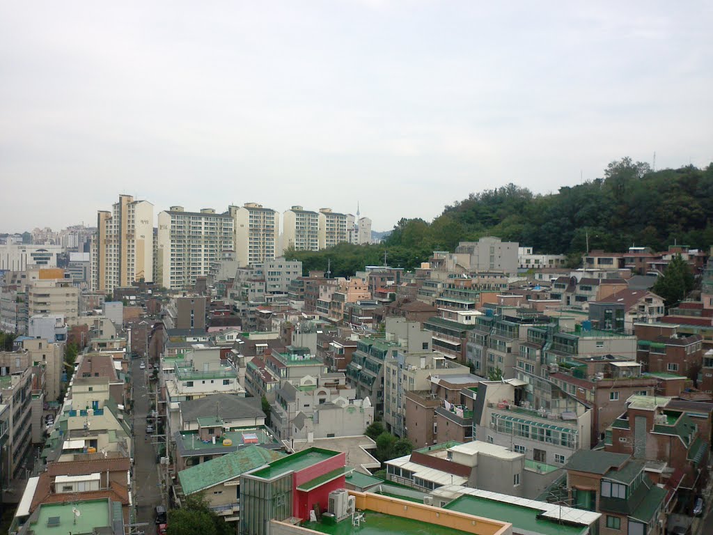 서강동 Viewing Seogangdong (from Hongmungwan) by Il Choi