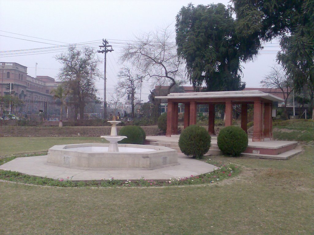 Pavilion and Fountain in GCU Oval by Syed Yasir Usman