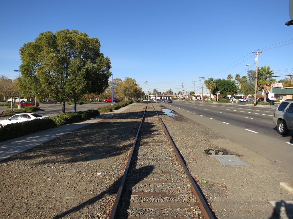 Train tracks at Mather Field Rd (looking north) by VasMan