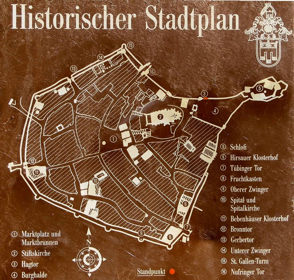 Herrenberg historic city map by peroth