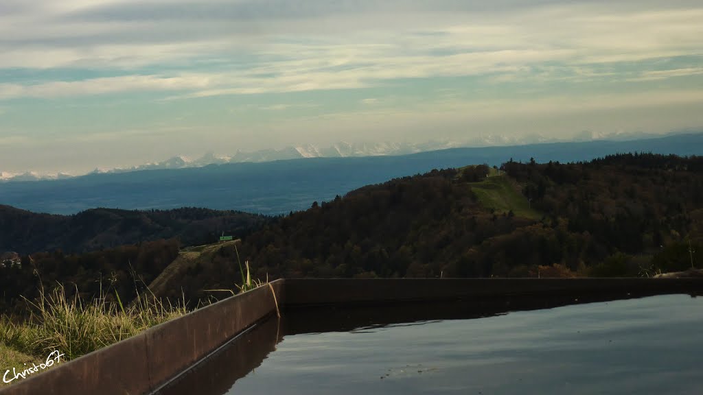 Ballon d'Alsace - vue sur les Alpes by christo67