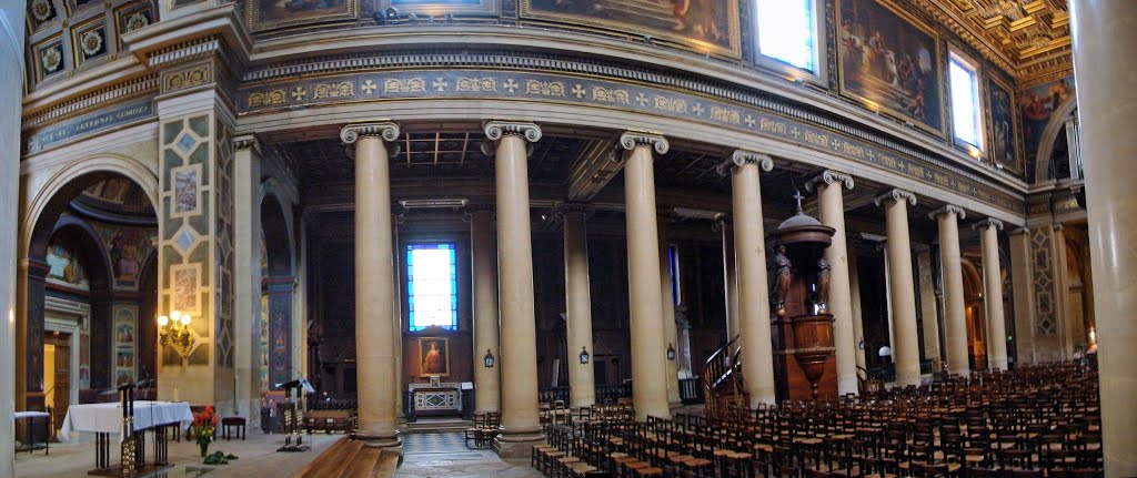 Paris - Église Notre-Dame-de-Lorette 1836 by Louis-Hippolyte Lebas - Main Nave - ICE Photocompilation Viewing from NE to South by txllxt