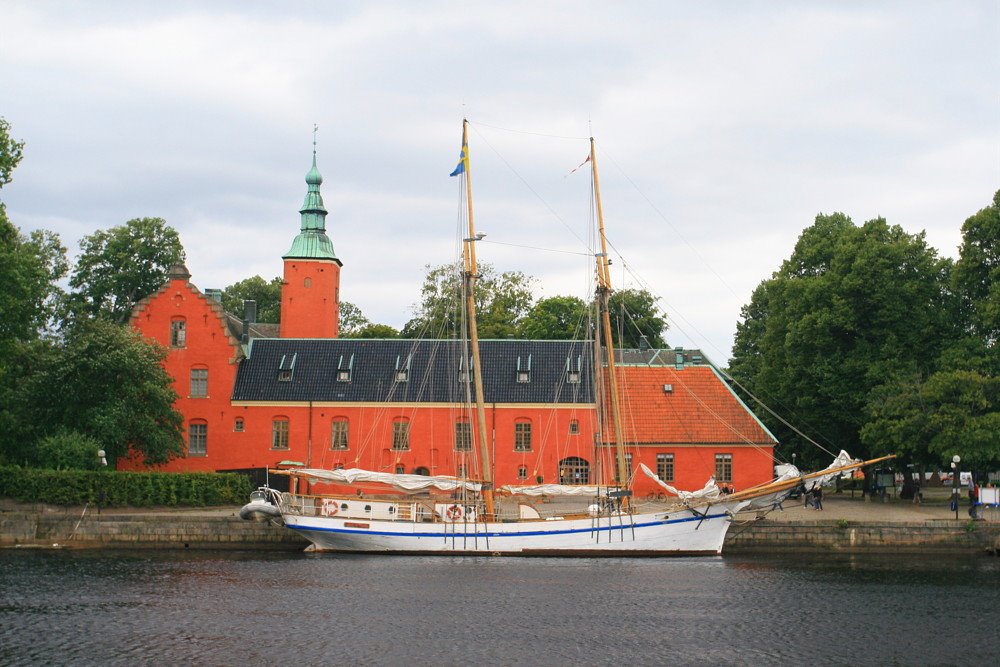 An old sailing ship at the Halmstad pier by Pawel Sidlo