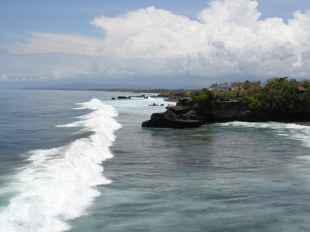 High tide near Tanah Lot Temple by Dime Nechaev