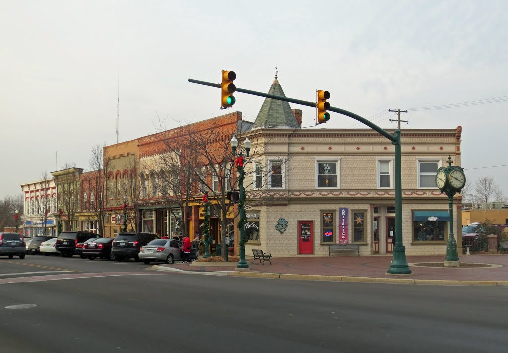 Downtown Dexter, Michigan, December 2012 by archlapeer