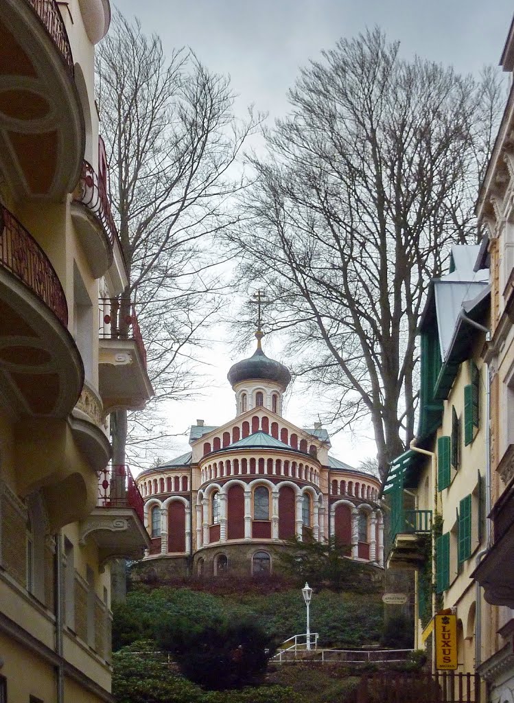 Tschechische Republik - Marienbad, Mariánské Lázně - Russisch-orthodoxe Kirche des Heiligen Wladimirs by Schwiemonster