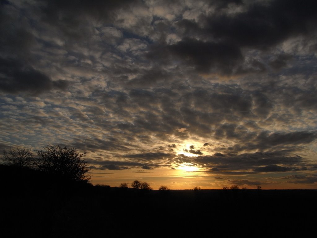 Sunset at Liddington by Anthony La Porte