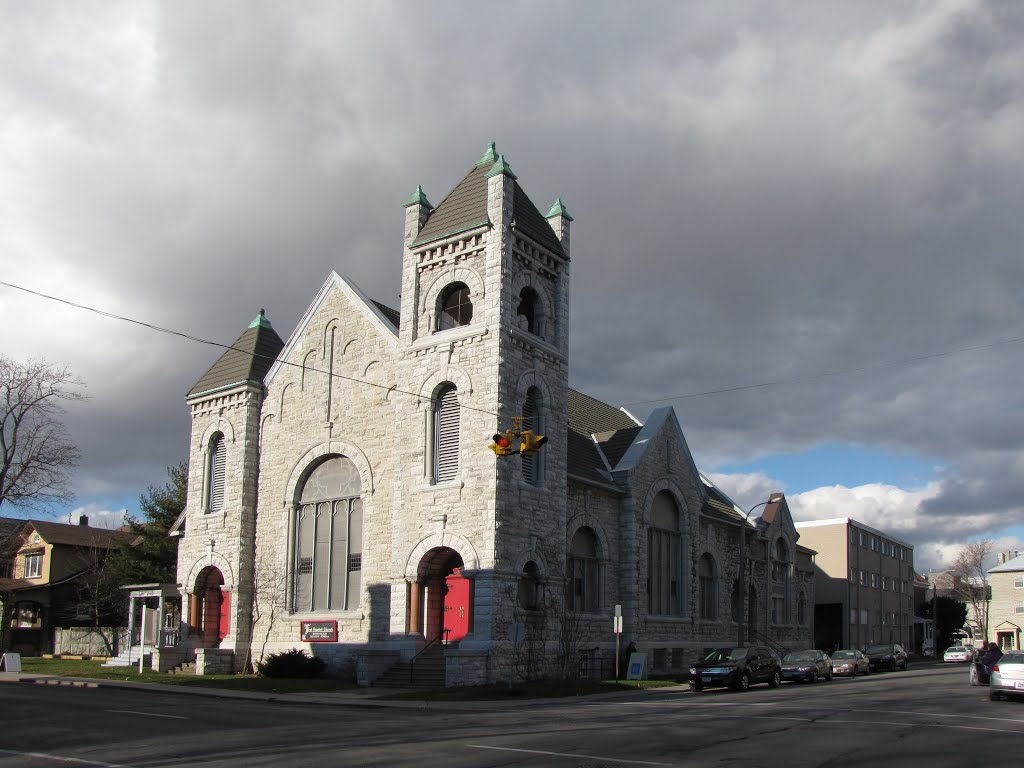 First Baptist Church built in 1905, but the congregation began in 1840 with 12 members and moved around a bit before settling here. by Steve Manders