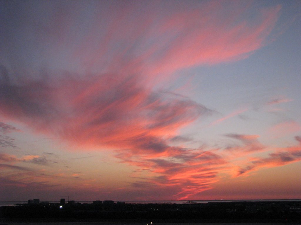 Sunset- Tampa Airport by J.R. Brown