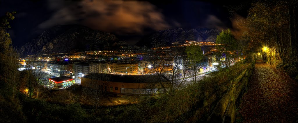 A Panoramic view over Andorra la Vella, from the Passeig del Rec de l'Obac. Andorra. [PLEASE CLICK TO ENLARGE.] by John Schwenkler