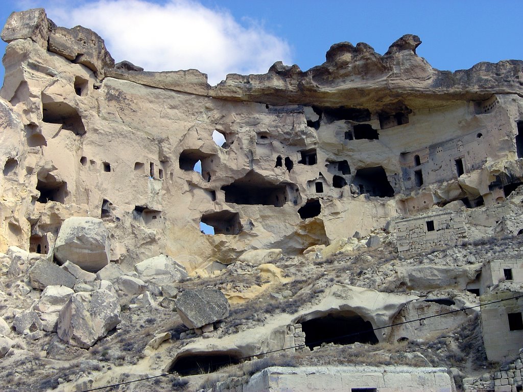 Cappadocia - Çavuşin abandoned town 4, NE view by Andreas Czieborowski